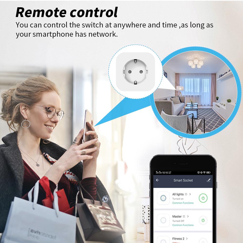 EU Standard HomeKit Smart Socket with Siri Voice & App Control