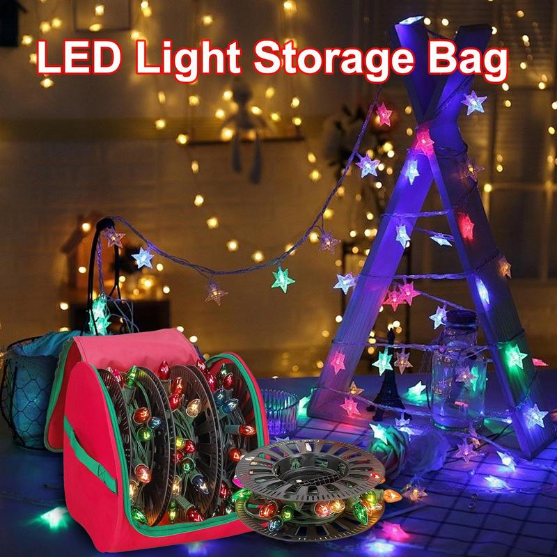 Weihnachts-LED-Lichter Aufbewahrungsbox Weihnachtsdekorations-Aufbewahrungsbehälter Oxford Weihnachts-Aufbewahrungstasche Feiertagslicht-Organizer
