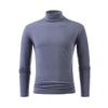 T-shirt da uomo a collo alto a maniche lunghe Sottile Monocolore Base Sottogiacca da uomo