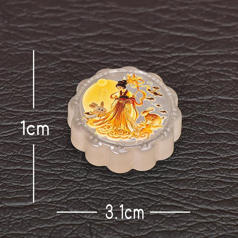 Mid-Autumn Festival Micro-landscape Simulation Creative Mooncakes, Chang 'e Rabbit Home Car Resin Craft Decorative Ornaments
