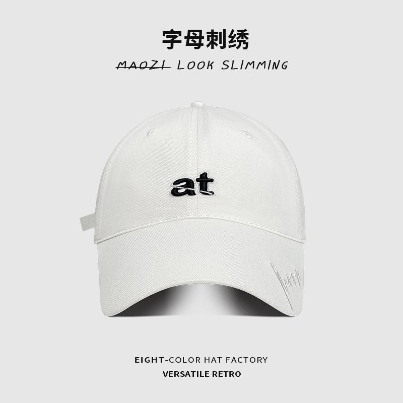 Big head circumference baseball cap women's spring summer hole visor showing face small deep top couple versatile cap