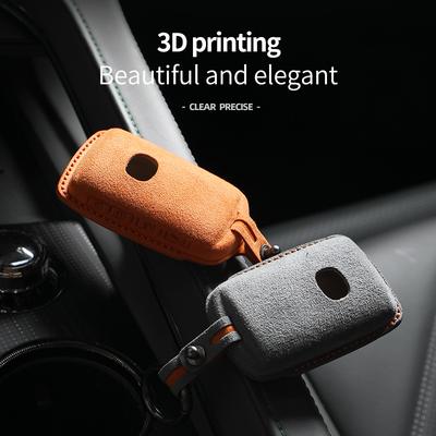 Autosleutelhoesje Voor Mazda 3 6 CX30 CX50 CX60 CX5 CX8 CX9 MX30 Cover Shell Suède Alcantara Sleutelhanger 4 Knoppen Beschermer Accessoires