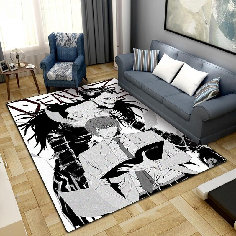 Death Note Poster Rug for Home Decoration,Washable Non-slip Large Rug Floot Mat LXRa28