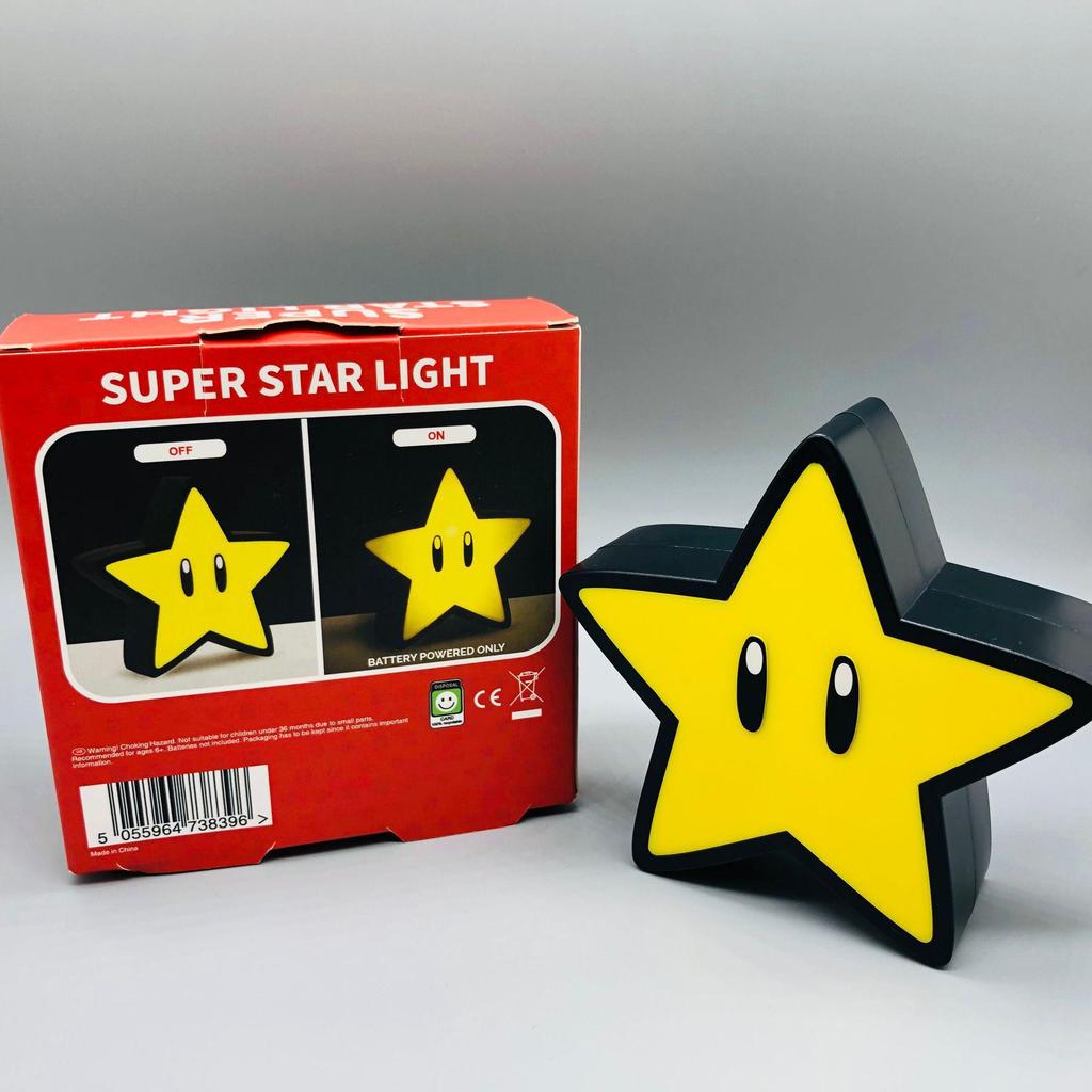 Retro LED Mario Star Projection Night Light - Creative Gift & Decor