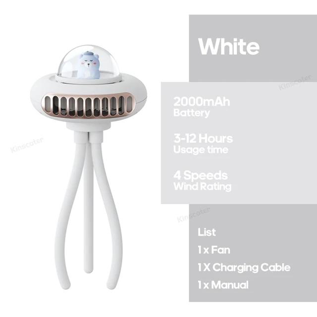 

Портативный вентилятор-тележка Складной электрический вентилятор 2000 мА Ручной вентилятор-прищепка Вентиляционный вентилятор Охлаждающий вентилятор-осьминог Электрический вентилятор Специально для детей белый