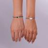 2Pcs Luminous Love Heart Beaded Couple Bracelets for Women Men Handmade Woven Lover Adjustable Bangles Anniversary Zircon Gifts
