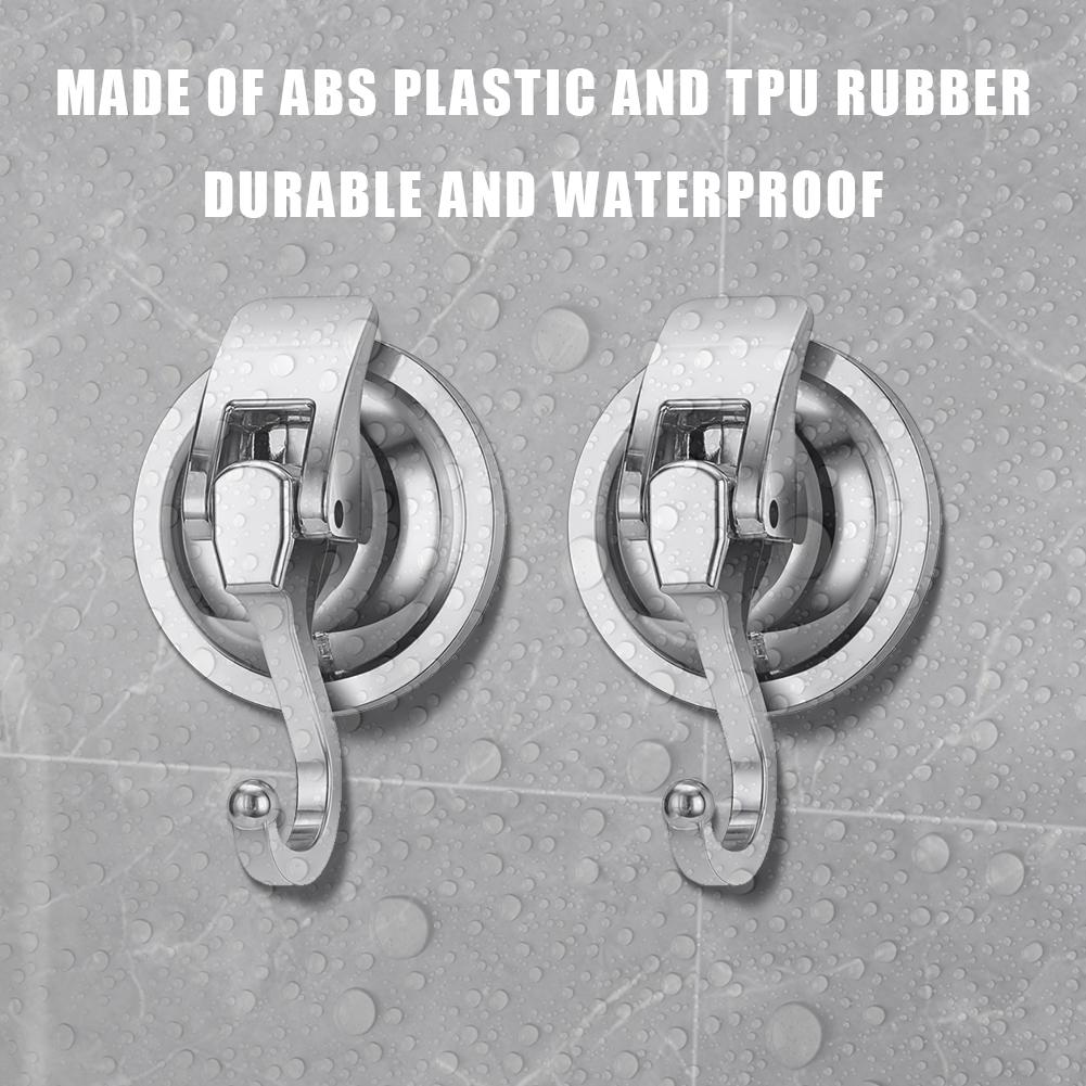 Removable Towel Holder 2Pcs Heavy Duty Vacuum Suction Cup Hooks Reusable Traceless Hanger Towel Hooks for Bathroom Kitchen