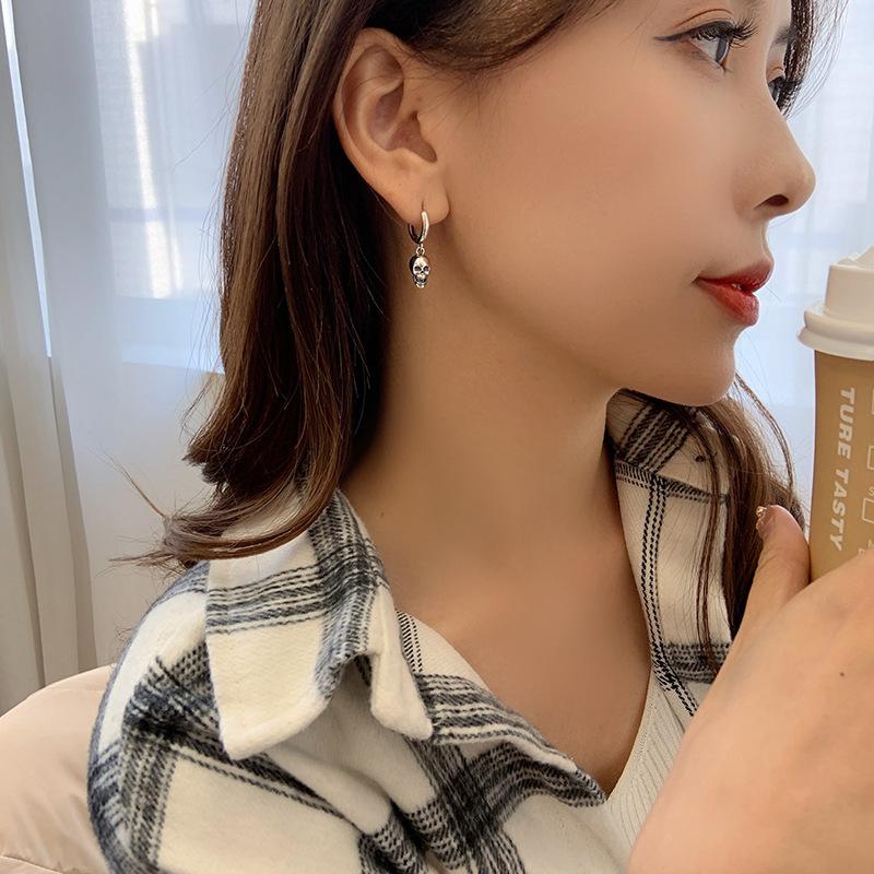 REETI 925 Silver Earrings Skull Drop Earring Creative Sexy Jewelry For Women Gift
