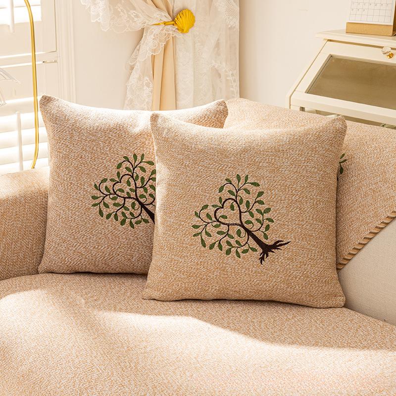 Sofa Cushion Four Seasons General Fabrics Leather Non-Slip Cotton Linen Summer Cushion Nordic Simple High-End Cover Towel Backrest