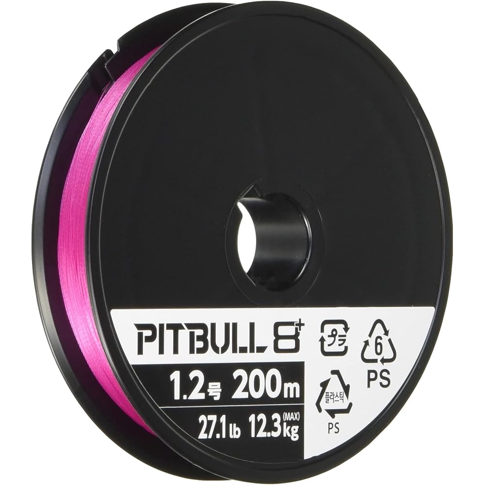 Shimano Pitbull 8+ PE Line 200m 1.2号 (27.1lb) Traceable Pink Fishing Line