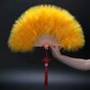 Internet-Famous Feather Fan, Fully Velvet Thickened, Standard Fairy-Like Cheongsam, Catwalk, Children's Stage Performance Dance Fan