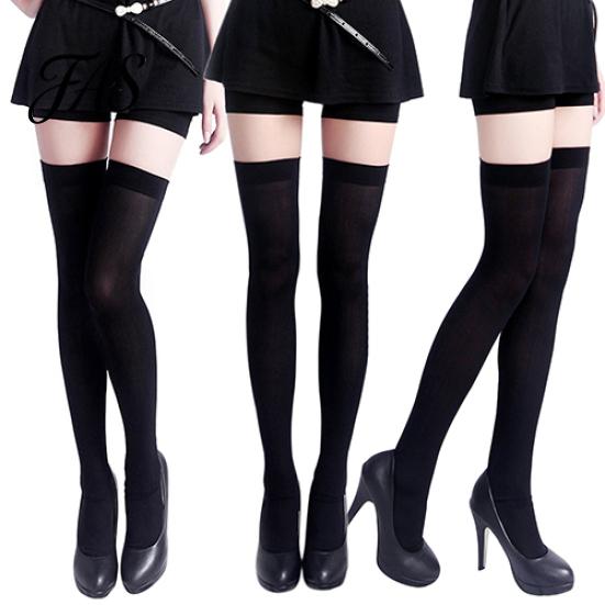 Women's Sexy Pure Color Opaque Thigh High Stockings Over The Knee Socks
