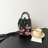 New Love Mobile Phone Bag High-end Knitted Bag Popular Cartoon Cute Portable Storage Messenger Bag