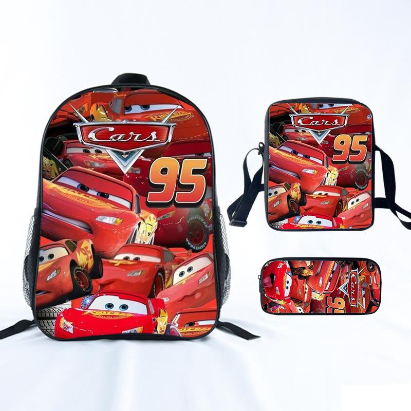 Lightning Mcqueen Grundschultasche Jungen Leichter Kinderrucksack Freizeitrucksack Umhängetasche Federmäppchen