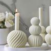 Unique Scented Candle Making Mould Fashionable Striped Sphere Scented Candle Mold for Unique Home Decors and Gifts