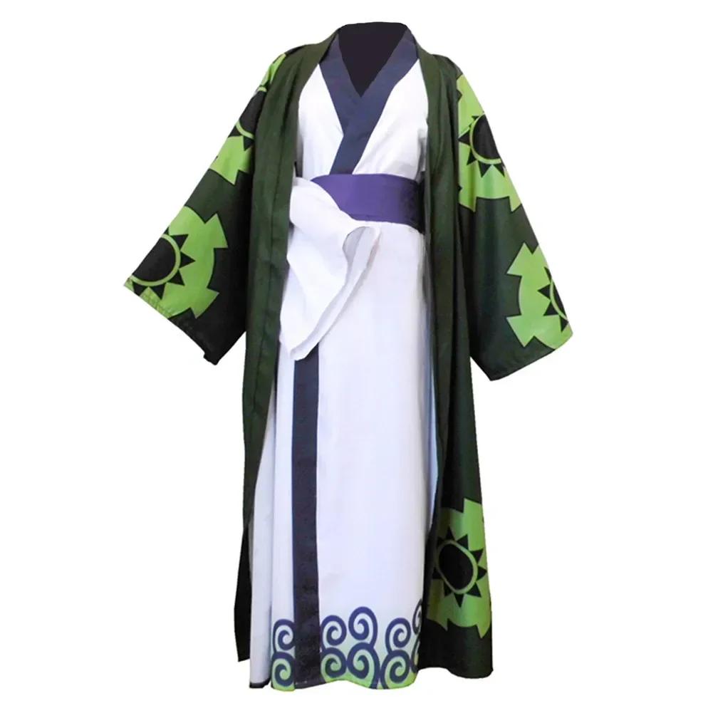 Anime Roronoa Zoro Cosplay Costume, Wano