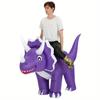 Ride Purple Triceratops Inflatable Costume, Adult