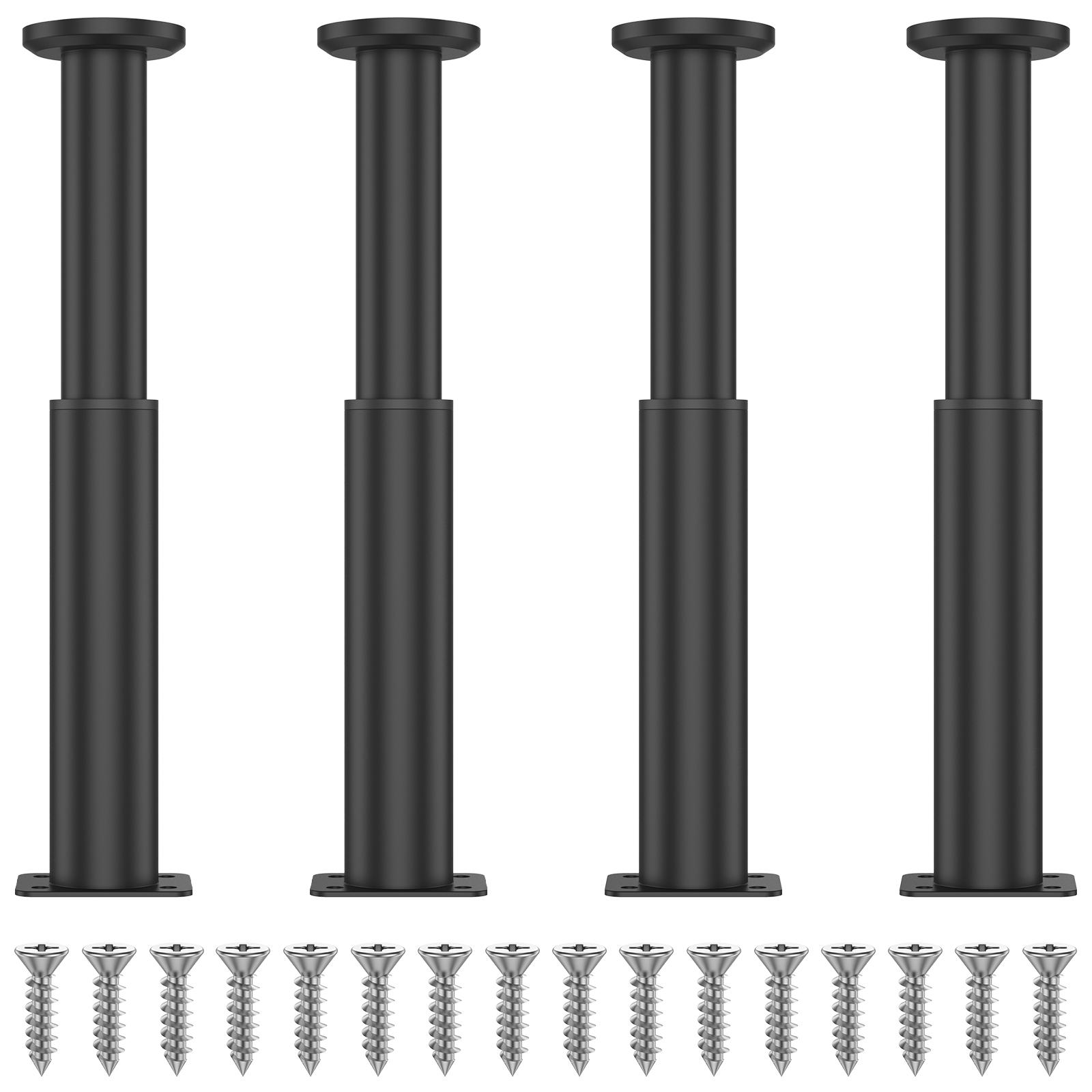 4Pcs  Furniture Legs Adjustable Height Furniture Feet Metal Steel Furniture Legs Cabinet Table Sofa Bed Feet Furniture Legs Feet чёрный