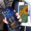 Van Gogh Oil Painting Aesthetics Soft Phone Case for Samsung Galaxy S26 S25 Edge S24 Ultra S23 Plus S22 S21 FE S20 Black Cover B