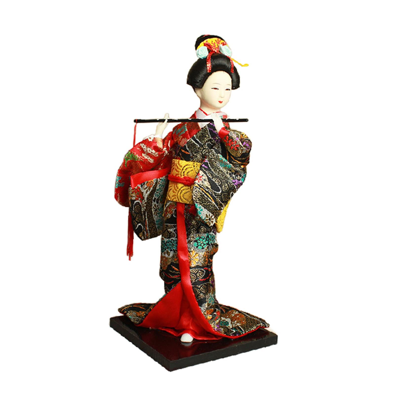 

Japanese Geisha Kimono Doll 12inch Geisha Figurine for Bedroom Living Room