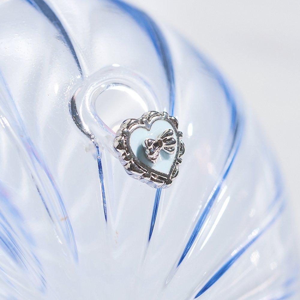[925 Silver Post] Knit Blue Earrings