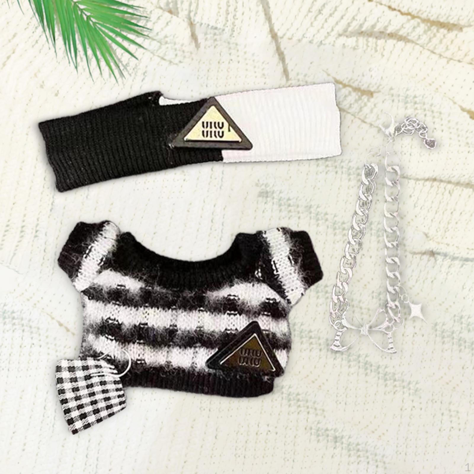 

Набор кукольных нарядов для миниатюрных кукол, подарок White Black 4Pcs