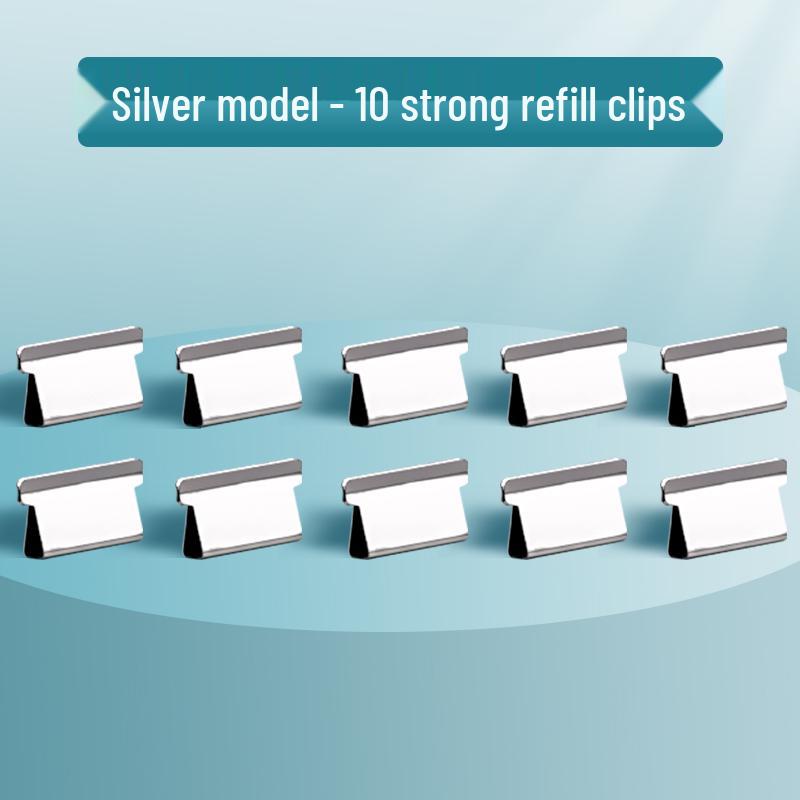 Push Clip and Stapler Set for Organizing Papers and Files