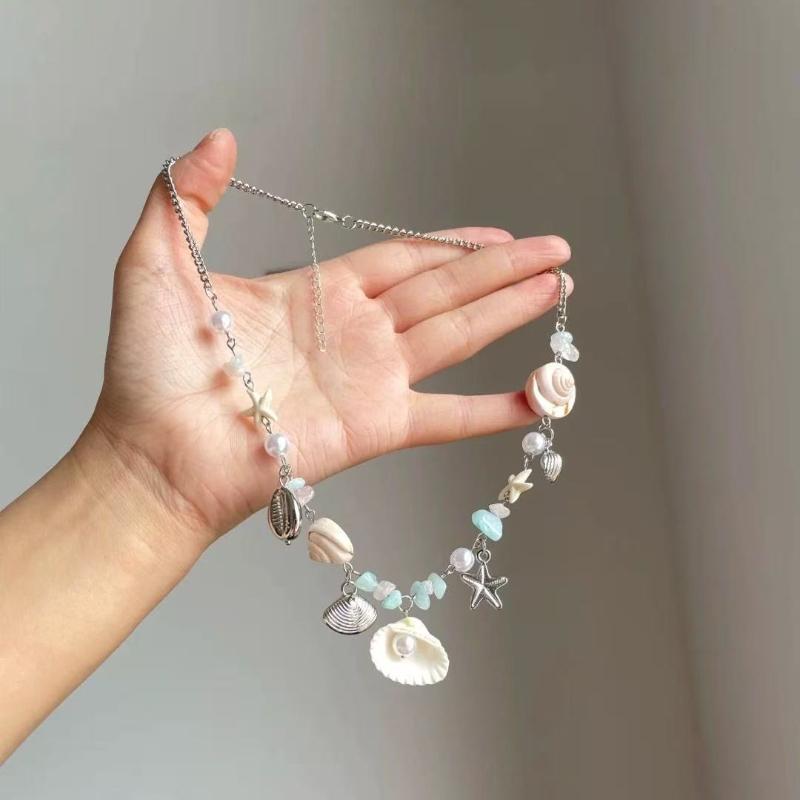 Super Fairy French Butterfly Drop Glaze Beaded Necklace Niche Design Sense Temperament Fashion Style Necklace
