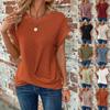 2026 Spring and Summer New Solid Color Round Neck T-shirt Elegant Short Twist Top Women's Clothing Amazon Cross-border Foreign Trade Short Sleeves