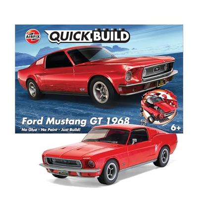 Airfix Non-Scale Quick Build Series Ford Mustang GT 1968 Pre-painted Block-Based Assembly Kit QB6035