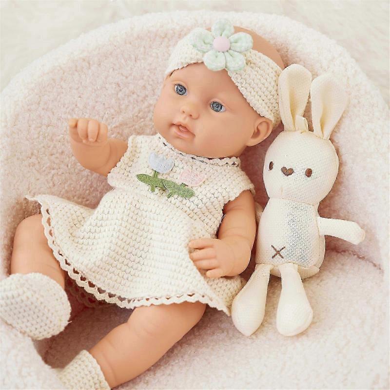 30cm/12in Washable Cuddle Doll Soft Body Caucasian Reborns Toy for Infant Child Girl Pretend Toy Best Companies Gift Apricot