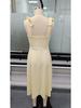Elegant Strappy Solid Color Women's Long Dress for Spring-Summer