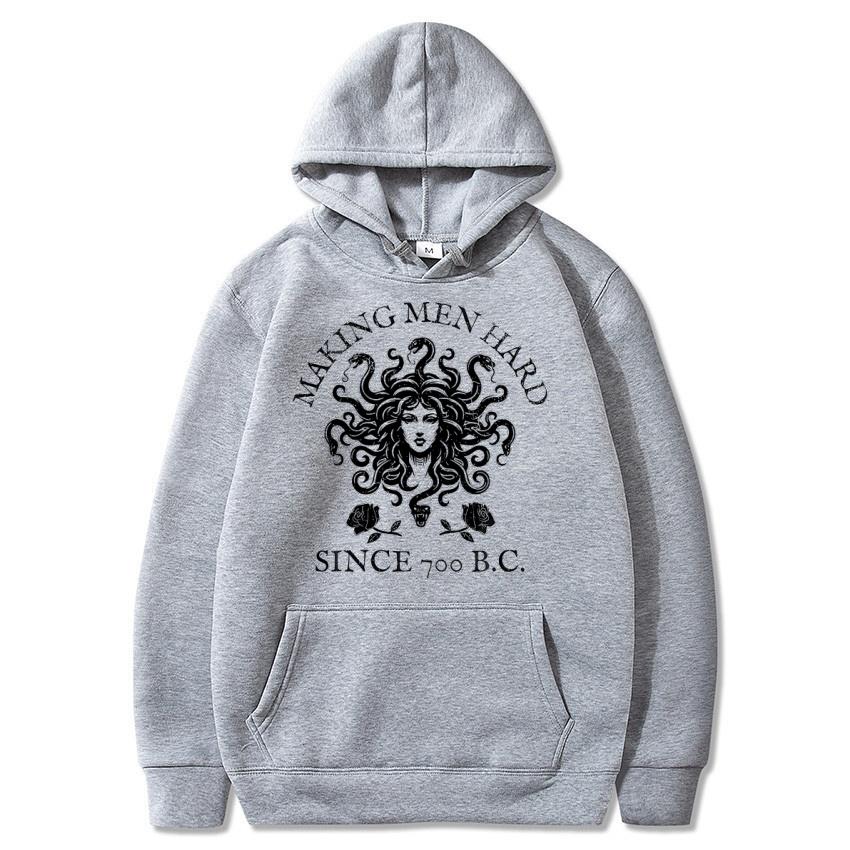 Medusa Autumn and Winter Female Print Hoodie Men's and Women's Fashionable Sportswear Daily Casual Street Wear Warm Hoodie