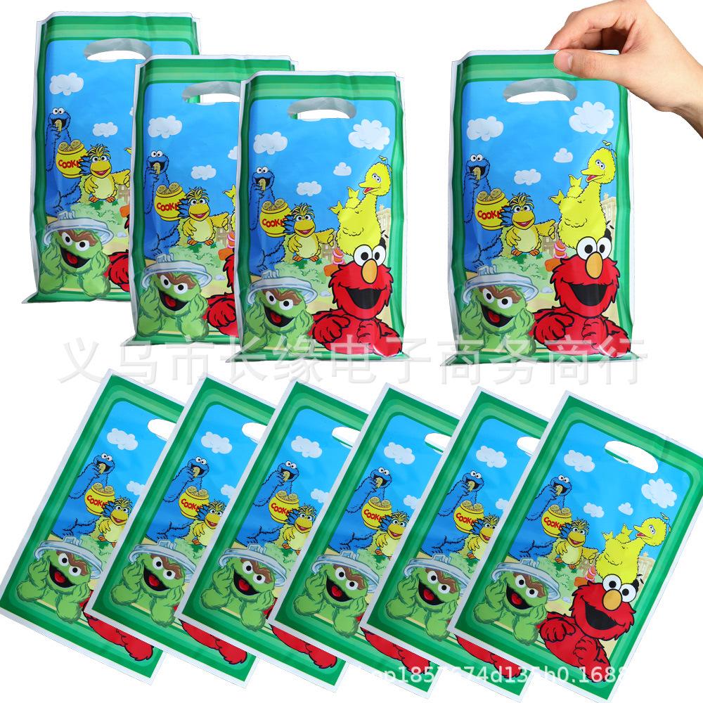 Sesame Street Birthday Party Tableware Set: Disposable Plates, Cups, and Cute Balloons for Kids' Celebrations.