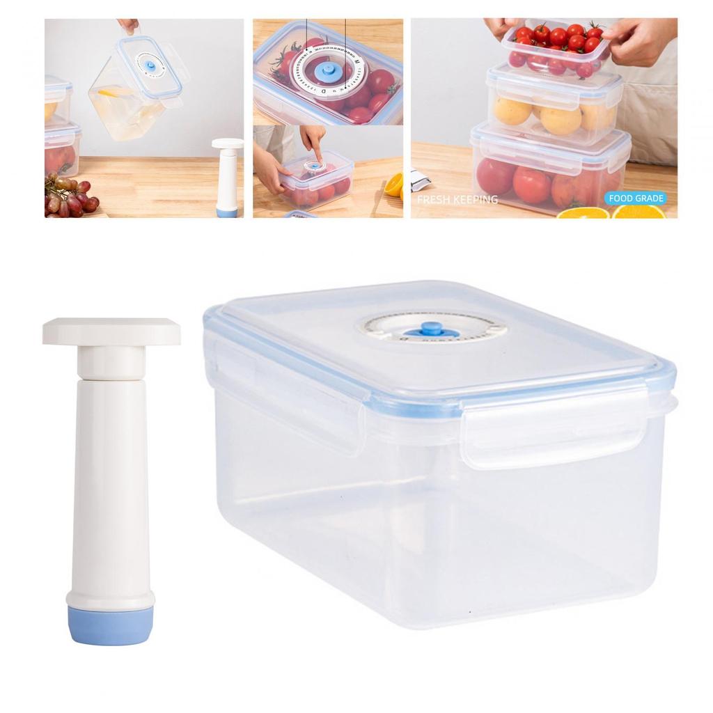 Vakuumbehälter Kühlschrank Mehrzweck Luftdicht Ofen Auslaufsicher Vakuumversiegelungsbehälter für Küche Obst Gemüse Trockenlebensmittel Reis