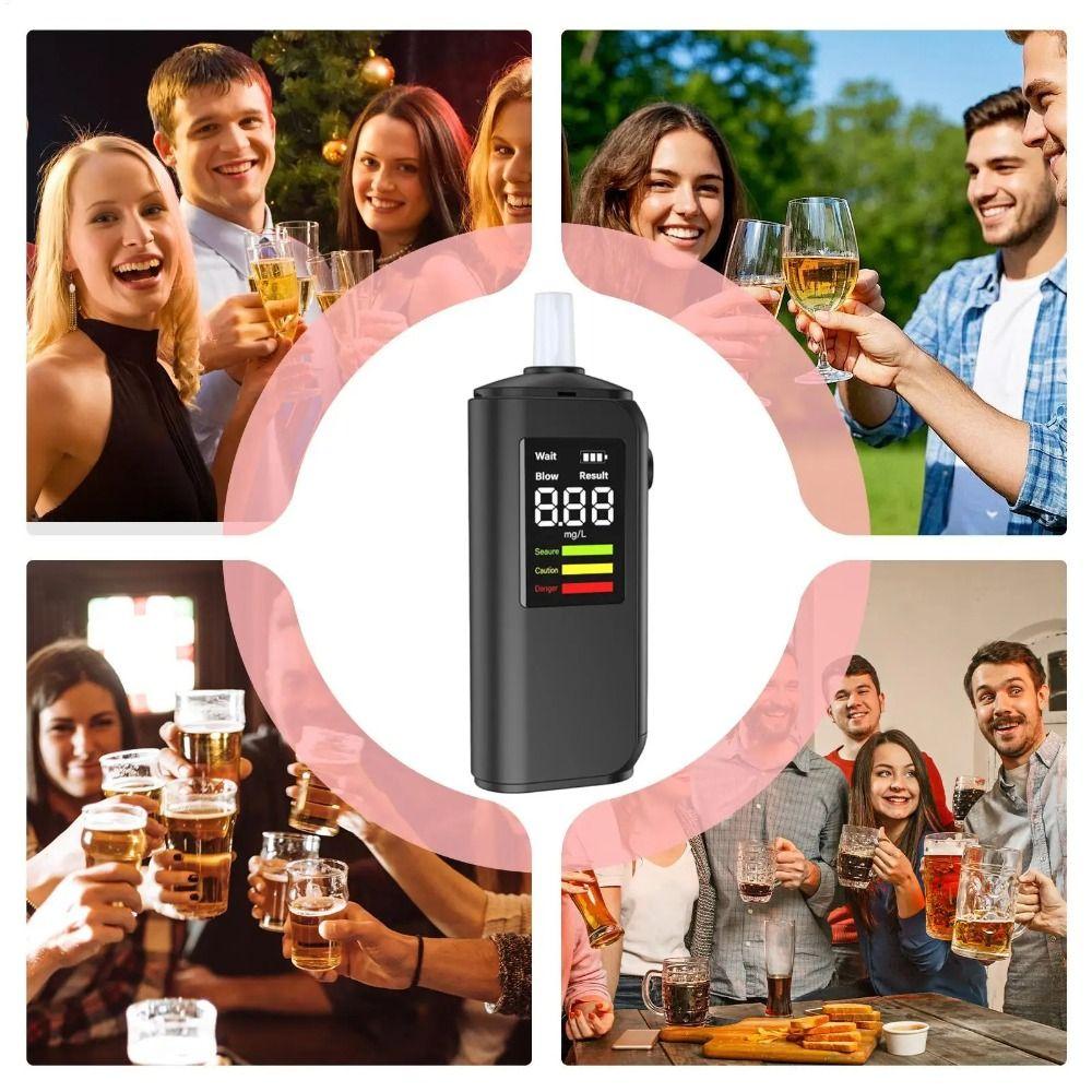 Accuracy Breathalyzer Analyzer LED Digital Display Portable Blow Breathalyzer Universal