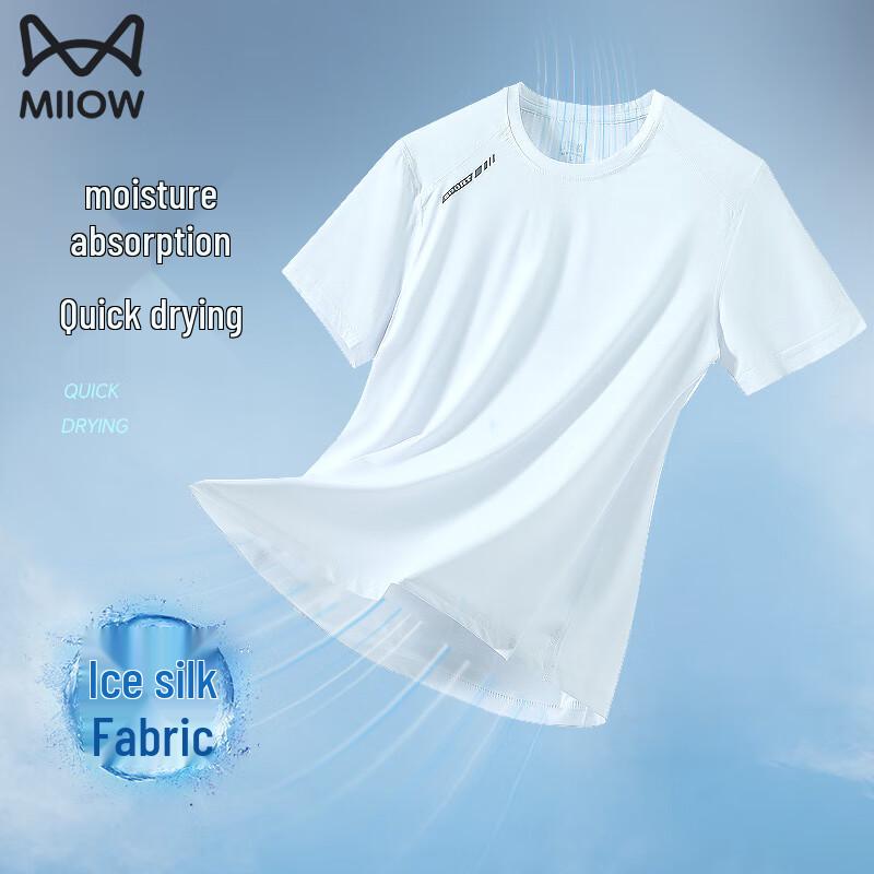 MiiOW Men s Ice Silk Cooling Short Sleeve T-Shirt 3XL 1940₽
