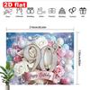 2D 90 Years Old Birthday Backdrop Sweet Pastel Flower Balloon Theme Party Photo Booth Background