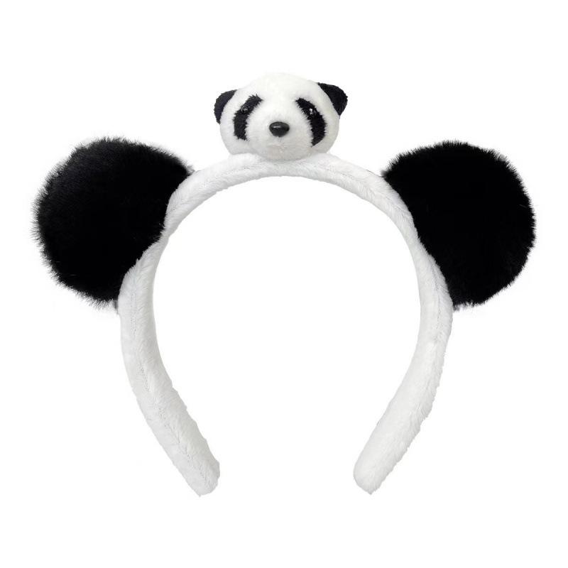 Adorable 2026 Panda Hair Accessory: Cute Round Headband & Funny Clip for Girly Wash Face Routine