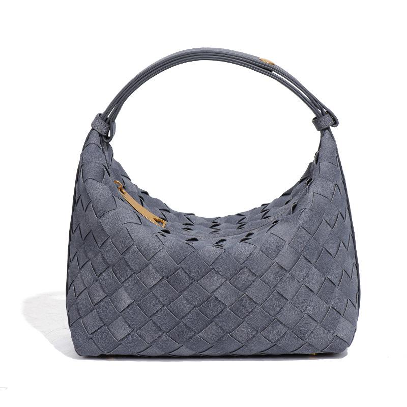 

Women s Bag High-end Lunch Box Bag Niche Design Autumn and Winter Frosted Material Armpit Bag Woven Bag Shoulder Bag Handbag