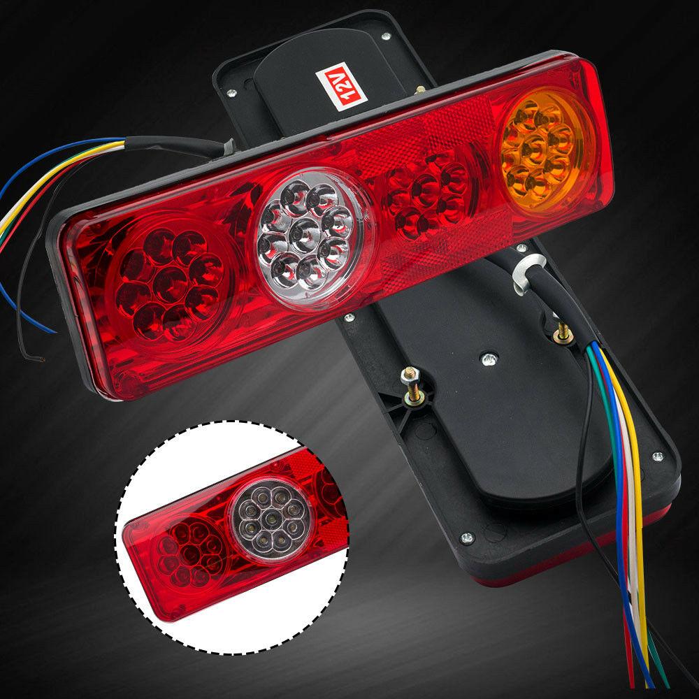 2pcs 12V36LED Waterproof Car Rear Tail Lights Brake Stop Light Turn Signal Light Revese Lamp for Trailer Caravan Truck Lorry 12V