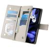 For Google Pixel 9a Case Zipper Wallet Color Splicing Leather Flip Phone Cover with Straps