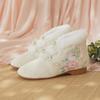 [Laurel Rabbit] Embroidered Hanfu Cloth Shoes - Elegant Ancient Style with Winter Velvet Lining
