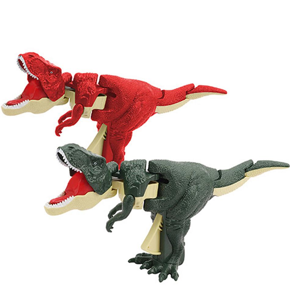 The Toy Dinosaurs Gun Decompression Roaring Swing Zazaza Dinosaur Toys for Boys Fidget Playthings Creative Telescopic Gifts for Kids