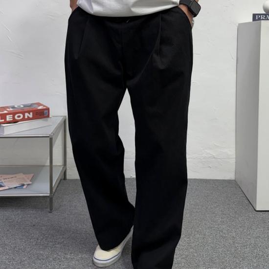 Men's Pigment Spandex Wide Banding Trousers