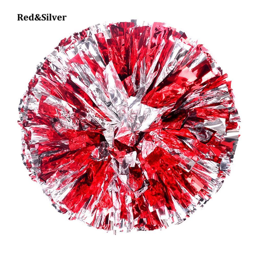 

Multicolors Kids Game Pom Poms PET Sports Match Vocal Ball Dance Party Concert Decorator красный/серебряный