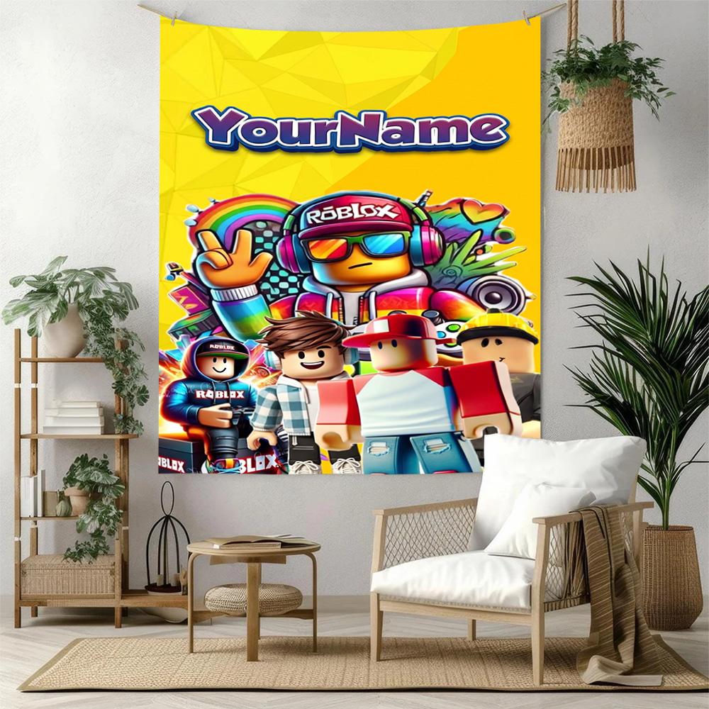 Roblox Custom Your Name Wall Decor Tapestry Art For Pet Memorial Birthdaywedding Party Backdrop Family Gift