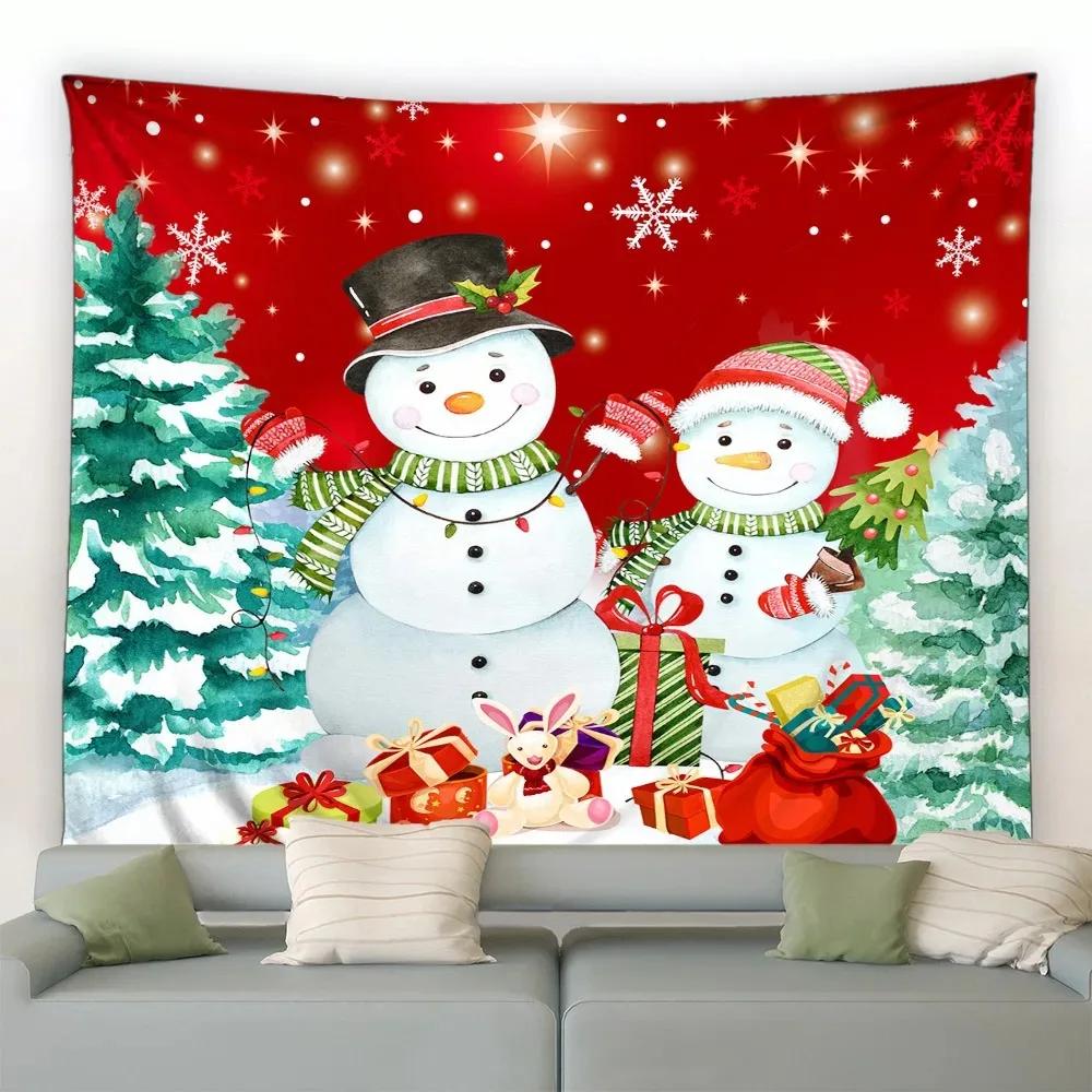 Рождественский снеговик Рождественская елка Гобелен Спальня Гостиная Дом Рождественские — фото 6