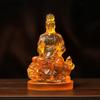 1 PCS 13.5x11x20.5cm Resin Guanyin Ksitigarbha Buddha Statue Home Chinese Style Ancestral Hall Offering Desktop Decoration