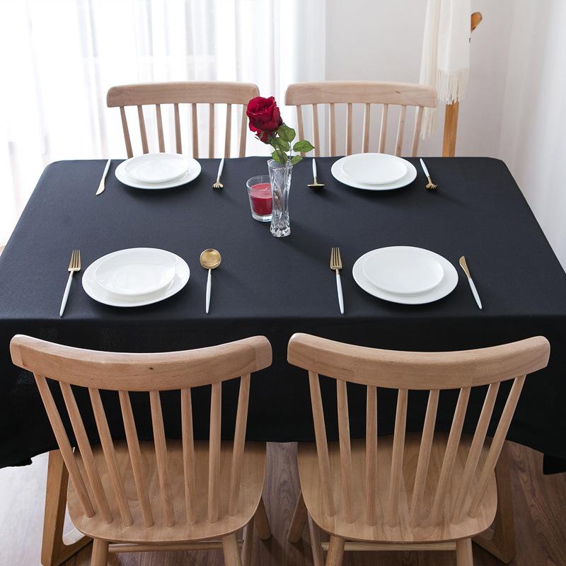 Party Schwarz Wasserdichte Tischdecke Hochzeitsbankett Hotel Bekleidung Direktverkauf Übergröße Rednerpult Heimdekoration Tischdecke
